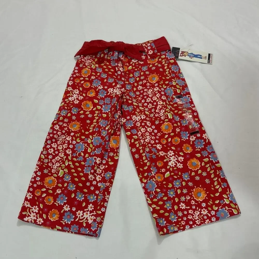 NWT Children's Palace Vintage Outfit Floral Pants Top Retro 90s Girls 4T 5T - Picture 3 of 6